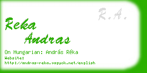 reka andras business card