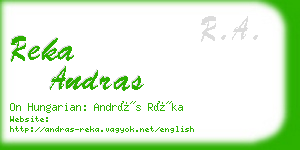 reka andras business card